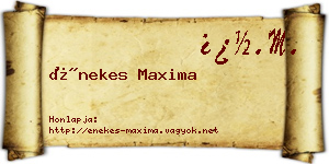 Énekes Maxima névjegykártya